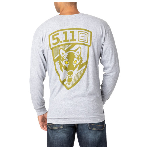 5.11 Tactical Men's Mountain Wolf Long Sleeve Tee (Heather Grey)