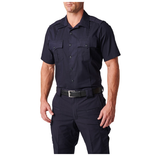 5.11 Tactical Men's NYPD Stryke Ripstop Short Sleeve Shirt (NYPD Navy)