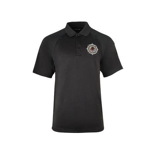 Men's 100% Polyester Charcoal Class B Utility Polo - Short Sleeve