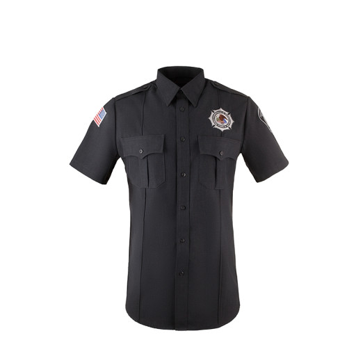 Men's Charcoal Poly/Rayon Short Sleeve Class B Utility Shirt