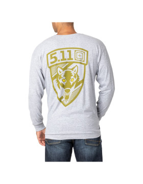 5.11 Tactical Men's Mountain Wolf Long Sleeve Tee (Heather Grey)