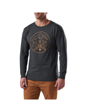 5.11 Tactical Men's Axe Mountain Long Sleeve Tee (Charcoal Heather)