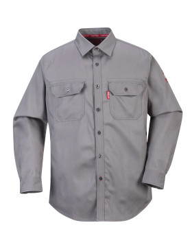 Gray Long Sleeve Fire Retardant 88/12 Shirt