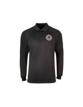 Women's 100% Polyester Charcoal Class B Utility Polo - Long Sleeve