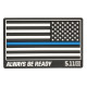 5.11 Tactical Thin Blue Line Reverse Rubber Patch (Black)