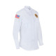 Women's White Poly/Rayon Long Sleeve Class A Dress Shirt