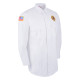 Men's White Poly/Rayon Long Sleeve Class A Dress Shirt