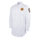 Men's White Poly/Rayon Long Sleeve Class A Dress Shirt