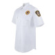 Men's White Poly/Rayon Short Sleeve Class A Dress Shirt