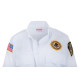Women's White Poly/Rayon Short Sleeve Class A Dress Shirt